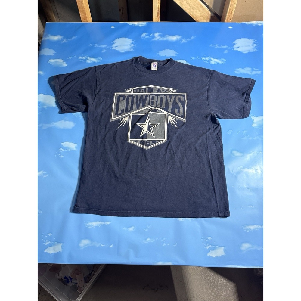 Vintage Logo 7 Dallas Cowboys Tshirt Men’s Size 2XL Blue Short Sleeve NFL
